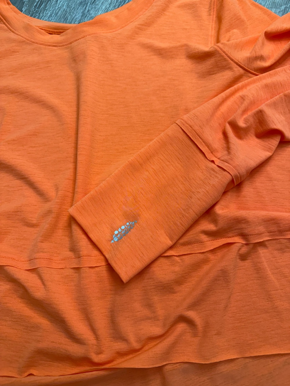 Free People Movement Tempo Long Sleeve Tee Orange Medium - Picture 6 of 10